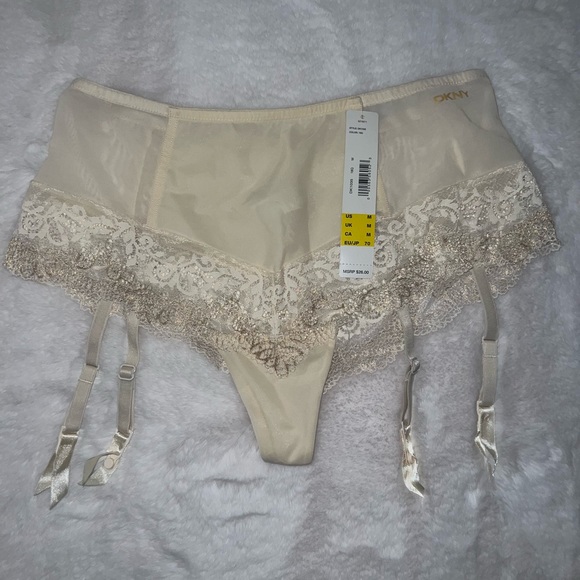 Dkny Other - 4/$15 Sale: DKNY Seductive Lights Thong Garter Belt Panty Lace Bridal